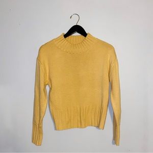 Boutique yellow cutout sweater